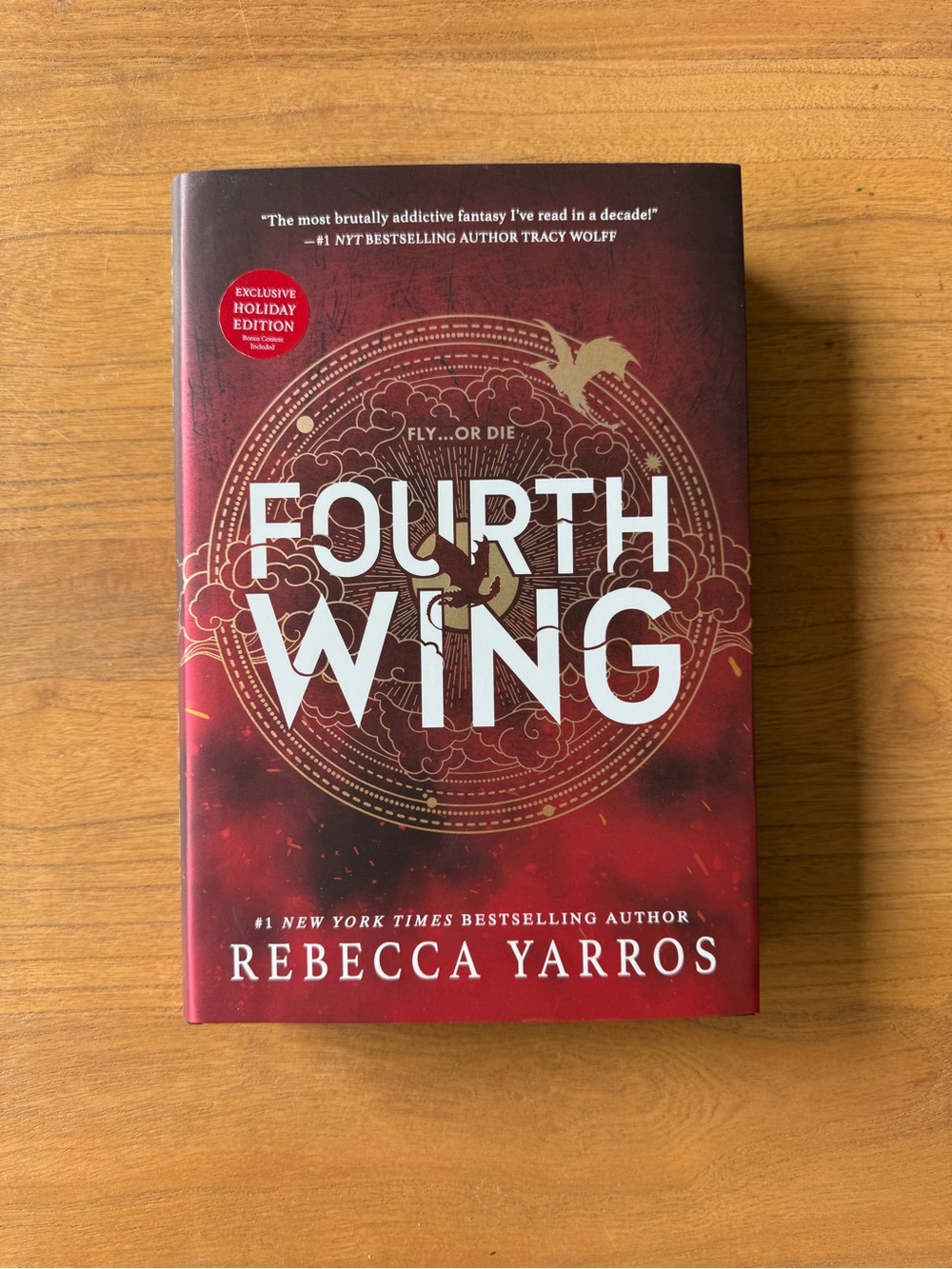 Fourth Wing by Rebecca Yarros— Hardcover Holiday Edition
